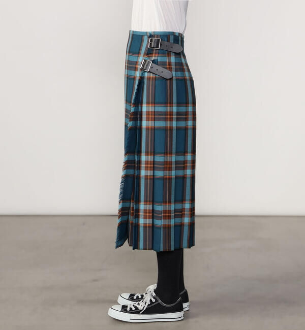 ONEIL OF DUBLIN「O'NEIL OF DUBLIN | ウーステッドウール ミドルキルトスカート WOMEN」|スカート|