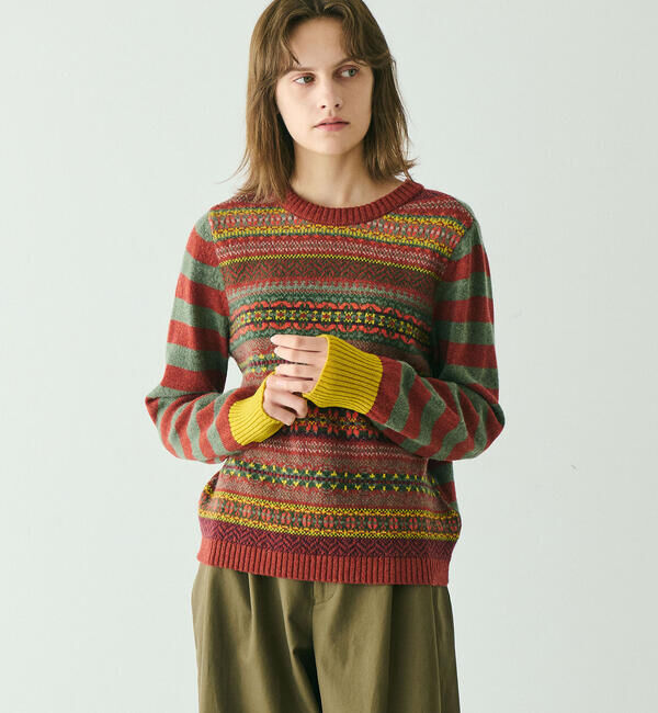  「ERIBE | ウール 2WAY ニットプルオーバー WOMEN」|ニット・セーター|BROWN系1