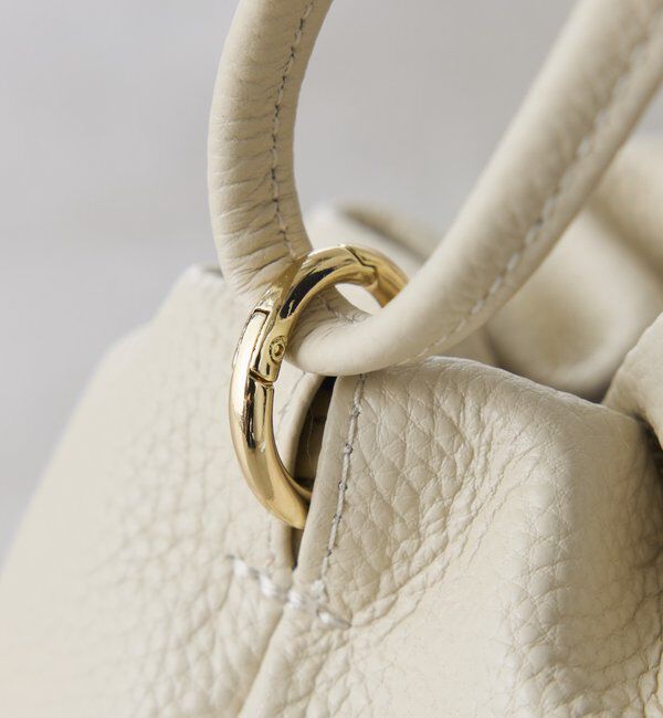  「【PAPILLONNER/パピヨネ】ギャザー巾着レザーショルダーバッグ」|トートバッグ|