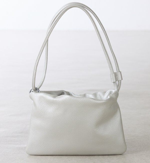  「【PAPILLONNER/パピヨネ】ギャザー巾着レザーショルダーバッグ」|トートバッグ|