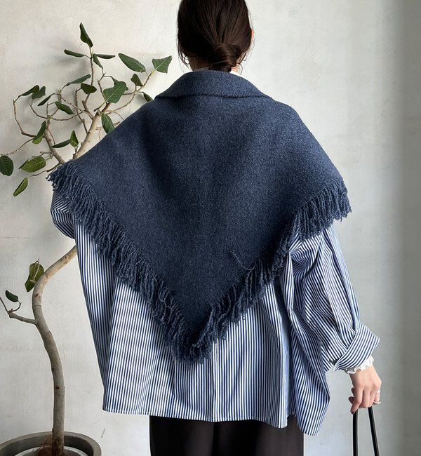  「【WEB限定】三角フリンジストール」|マフラー|