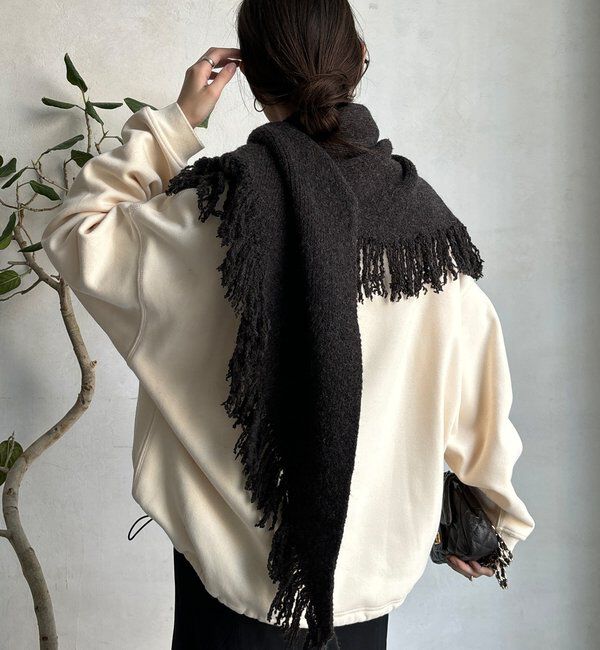  「【WEB限定】三角フリンジストール」|マフラー|