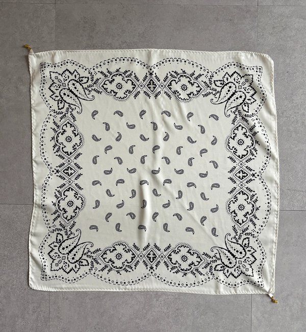  「マグネット付ペイズリー柄スカーフ」|マフラー|