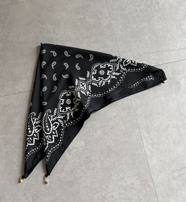  「マグネット付ペイズリー柄スカーフ」|マフラー|