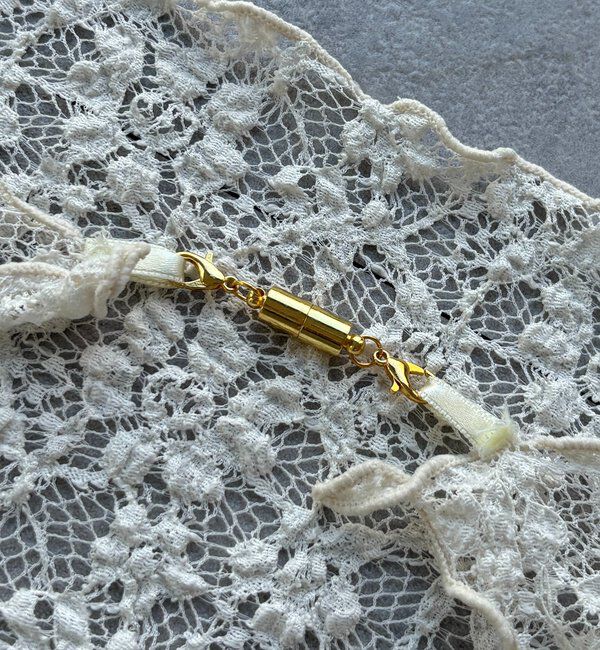  「レースマグネット付スカーフ」|マフラー|