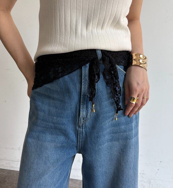  「レースマグネット付スカーフ」|マフラー|