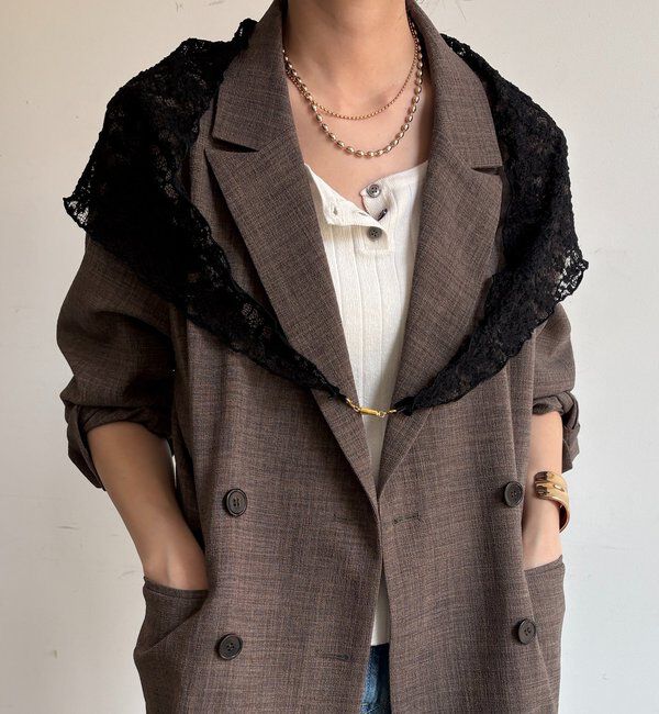  「レースマグネット付スカーフ」|マフラー|