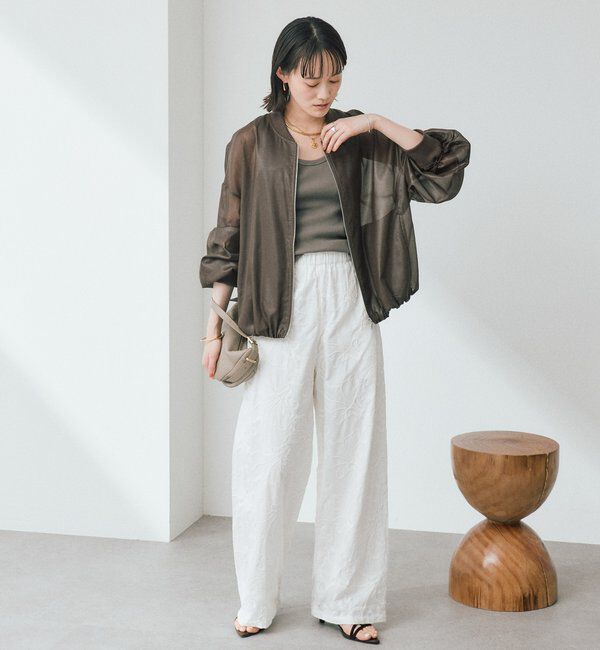  「予約【ほどよい抜け感】グロッシーシアーブルゾン」|ブルゾン・スタジャン|