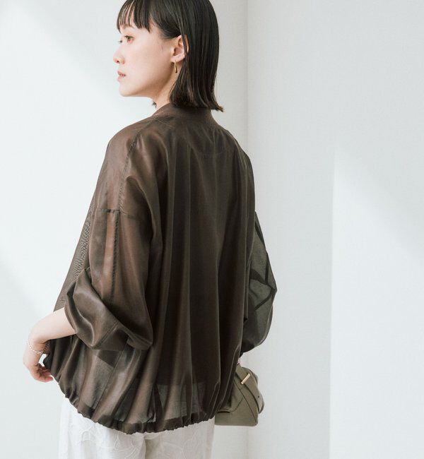  「予約【ほどよい抜け感】グロッシーシアーブルゾン」|ブルゾン・スタジャン|