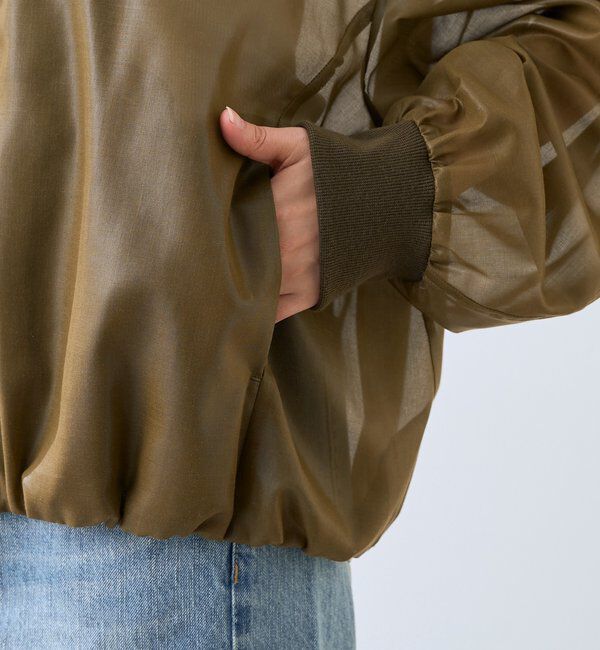  「予約【ほどよい抜け感】グロッシーシアーブルゾン」|ブルゾン・スタジャン|