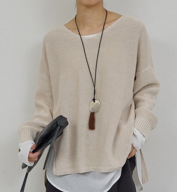  「【手洗い可】ラウンドTガーゼブラウス」|シャツ・ブラウス|