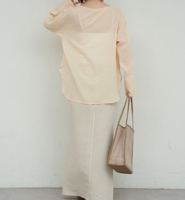  「【手洗い可】ラウンドTガーゼブラウス」|シャツ・ブラウス|