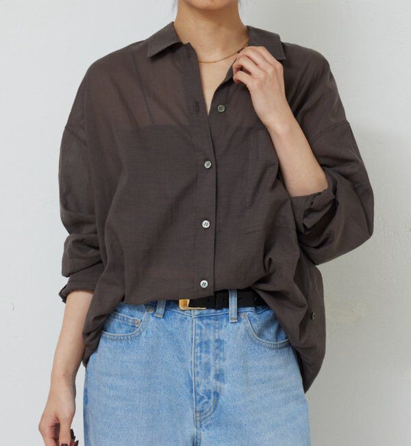  「【2WAY】カシュクールローンシャツ」|シャツ・ブラウス|