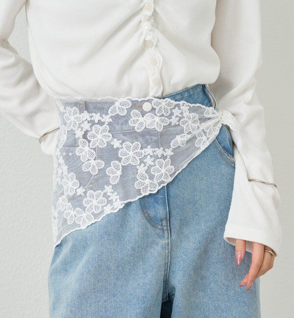  「フラワーレーススカーフ」|マフラー|