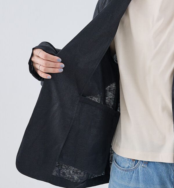 collex「麻ノーカラージャケット」|ノーカラージャケット|