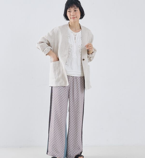 collex「麻ノーカラージャケット」|ノーカラージャケット|