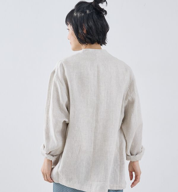 collex「麻ノーカラージャケット」|ノーカラージャケット|