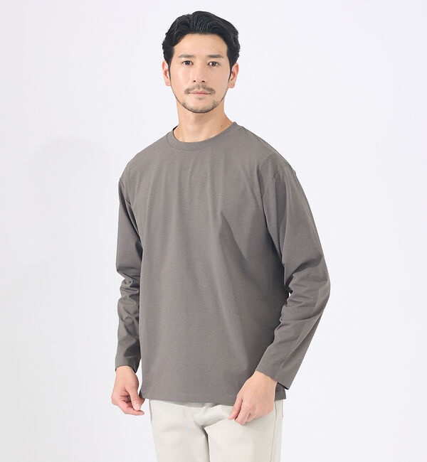 ABAHOUSE「【速乾 / DRY MAX】長袖Tシャツ」|Tシャツ・カットソー|ブルーグレー