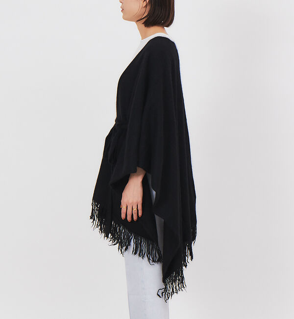 Rouge vif「TICCA フリンジポンチョストール」|ニット・セーター|