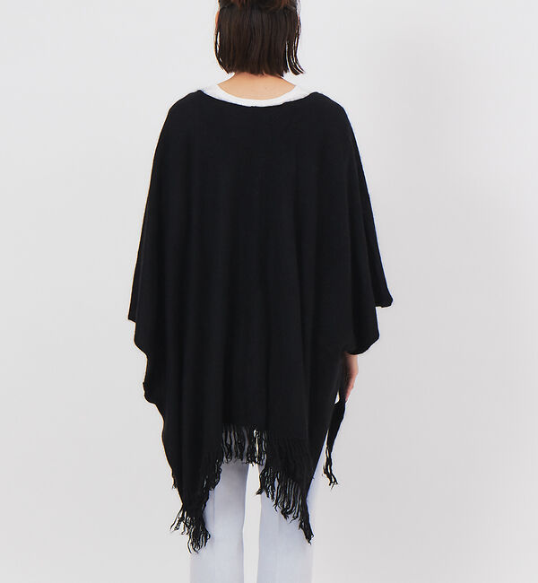 Rouge vif「TICCA フリンジポンチョストール」|ニット・セーター|