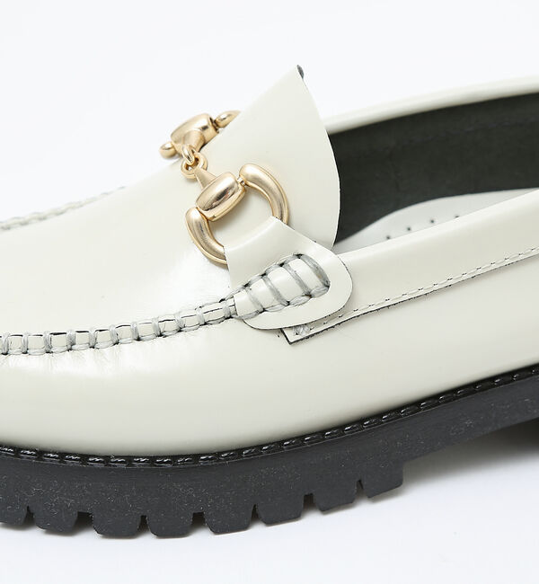 Rouge vif「【ARTESANOS/アルテサノス】 厚底レザーゴールドビットローファー」|ローファー|