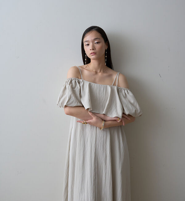 Rouge vif「【一部店舗限定】【2点セット】ビスチェ&times;キャミワンピ SETUP」|ワンピース|ベージュ