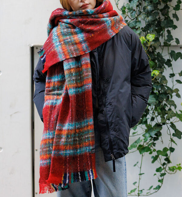 Rouge vif「【Pierre Quioc / ピエールキオック】モヘア混チェックストール /」|マフラー|その他1