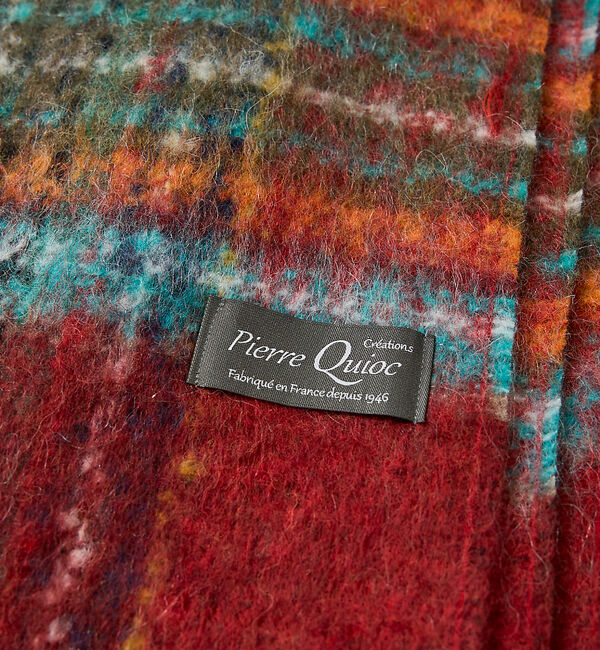 Rouge vif「【Pierre Quioc / ピエールキオック】モヘア混チェックストール /」|マフラー|