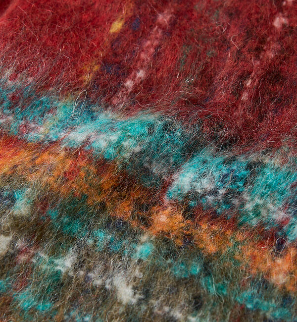 Rouge vif「【Pierre Quioc / ピエールキオック】モヘア混チェックストール /」|マフラー|