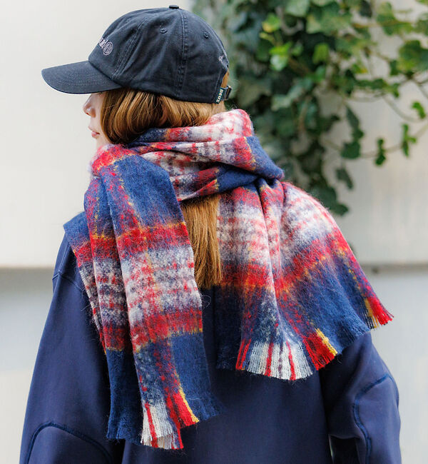 Rouge vif「【Pierre Quioc / ピエールキオック】モヘア混チェックストール /」|マフラー|その他2