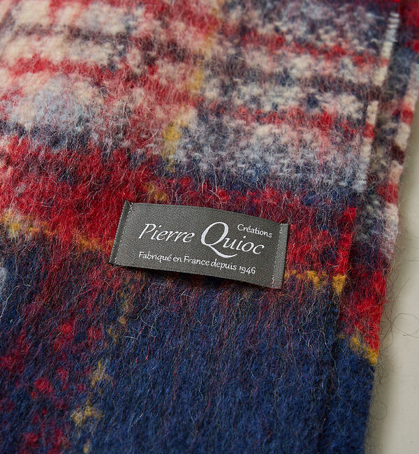 Rouge vif「【Pierre Quioc / ピエールキオック】モヘア混チェックストール /」|マフラー|