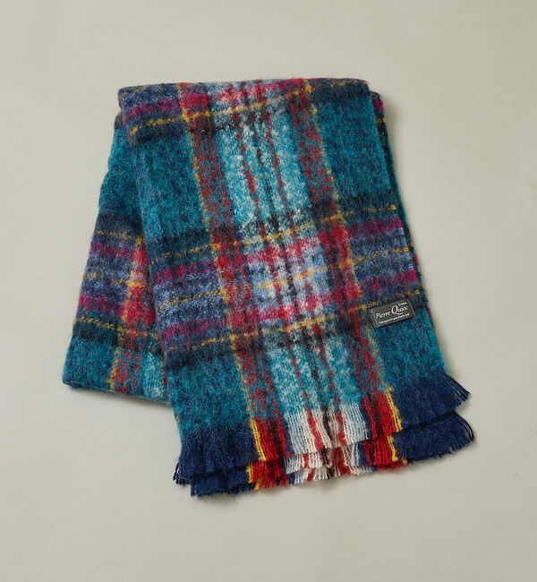 Rouge vif「【Pierre Quioc / ピエールキオック】モヘア混チェックストール /」|マフラー|