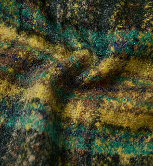 Rouge vif「【Pierre Quioc / ピエールキオック】モヘア混チェックストール /」|マフラー|