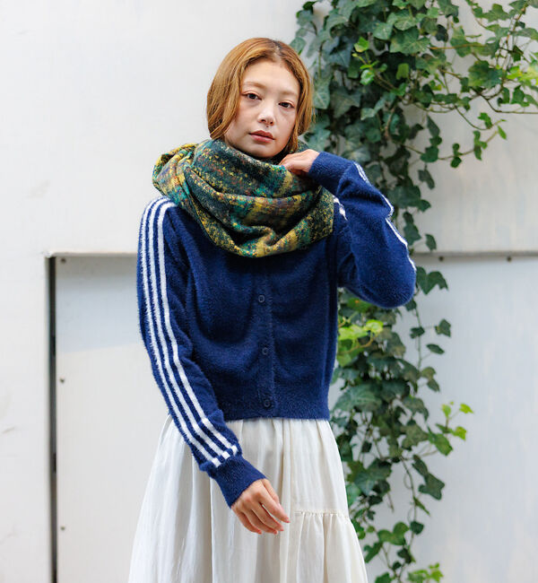 Rouge vif「【Pierre Quioc / ピエールキオック】モヘア混チェックストール /」|マフラー|