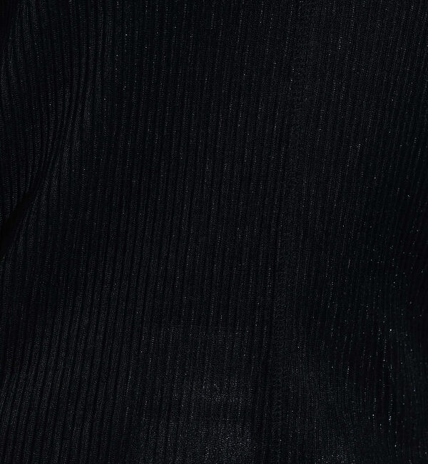 NOMINE「ラメ シアー プリーツ トップス （ロンＴ)」|Tシャツ・カットソー|