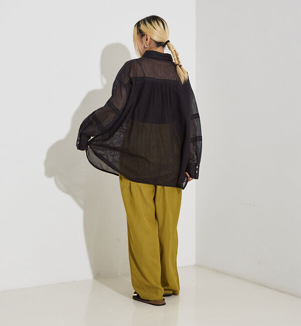 NOMINE「【WEB限定】コットネット 刺繍シャツ」|シャツ・ブラウス|