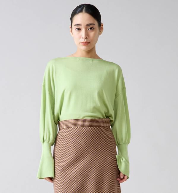 TIARA「キャンディスリーブニット」|ニット・セーター|ピスタチオ
