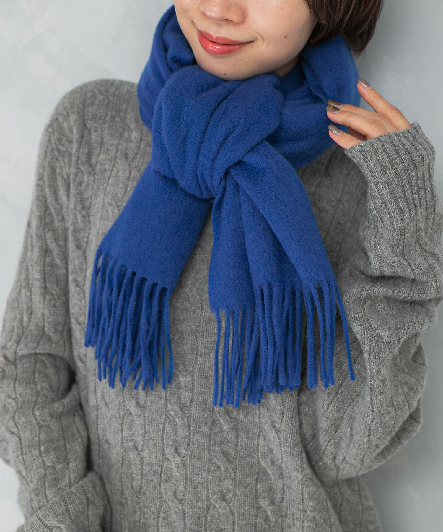 URBAN RESEARCH ROSSO「カシミヤ混無地ストール」|マフラー|ロイヤルブルー