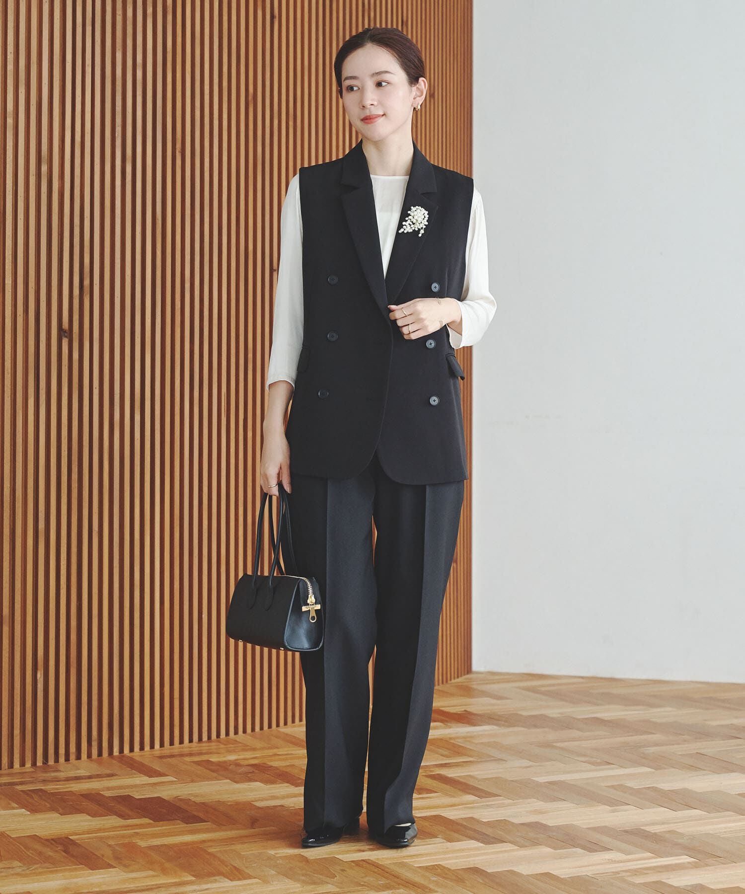 URBAN RESEARCH「『セットアップ対応』テーラードジレ」|ノーカラーコート|