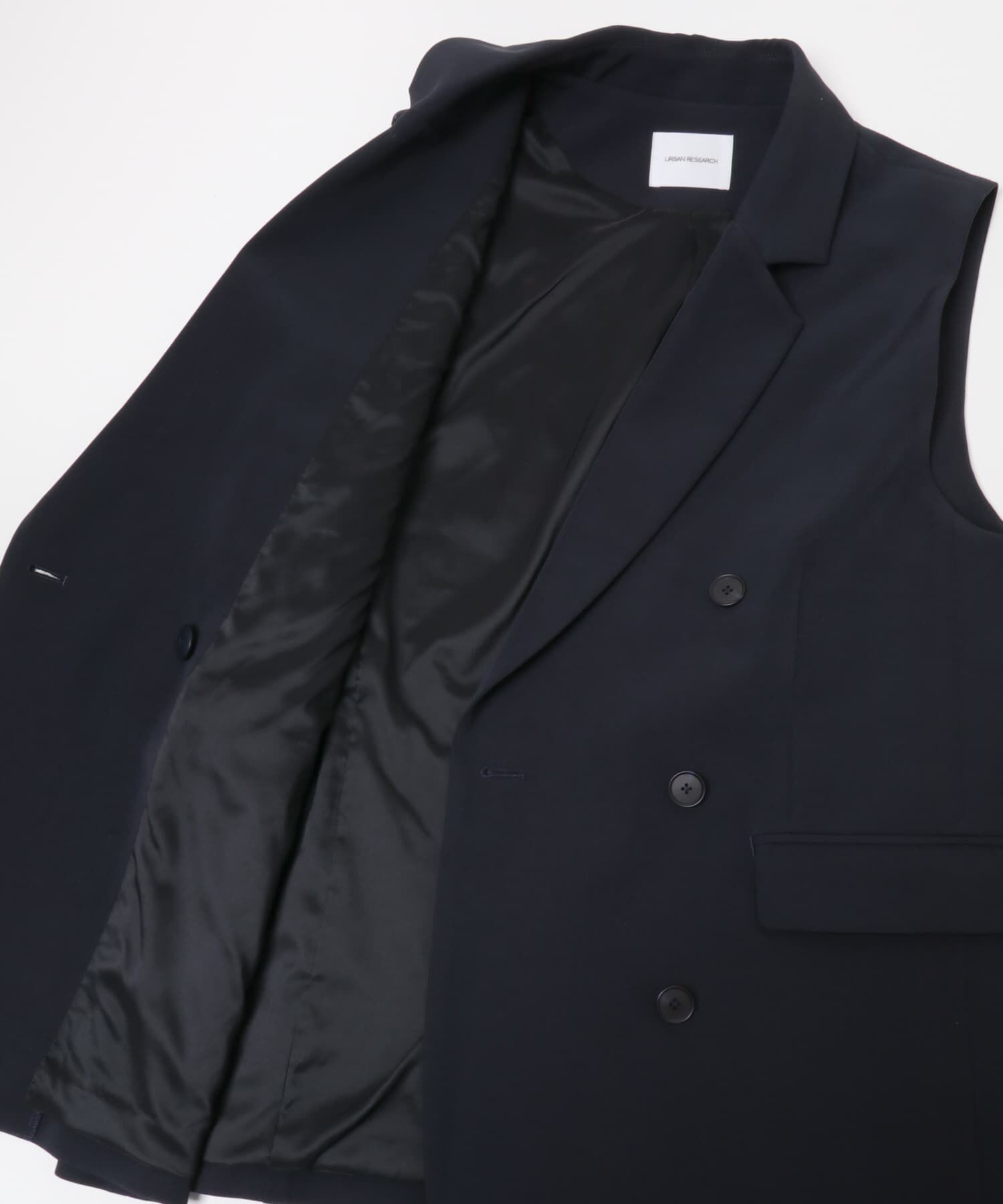 URBAN RESEARCH「『セットアップ対応』テーラードジレ」|ノーカラーコート|