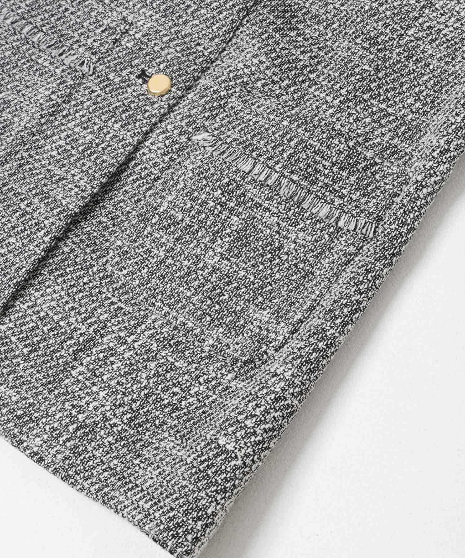 URBAN RESEARCH「ノーカラーツイードジレ」|ノーカラーコート|