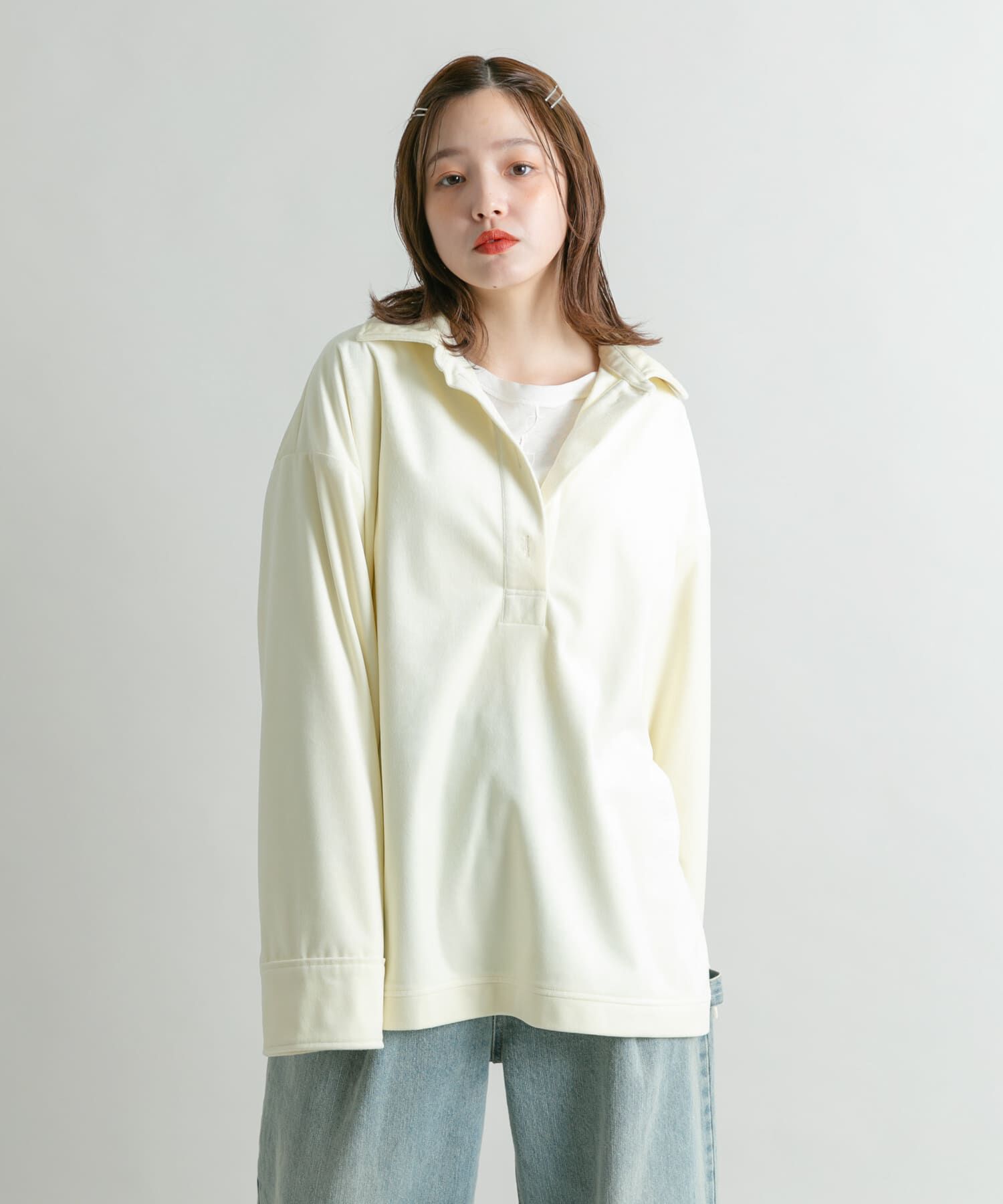  「ベロアBIGシャツ」|シャツ・ブラウス|