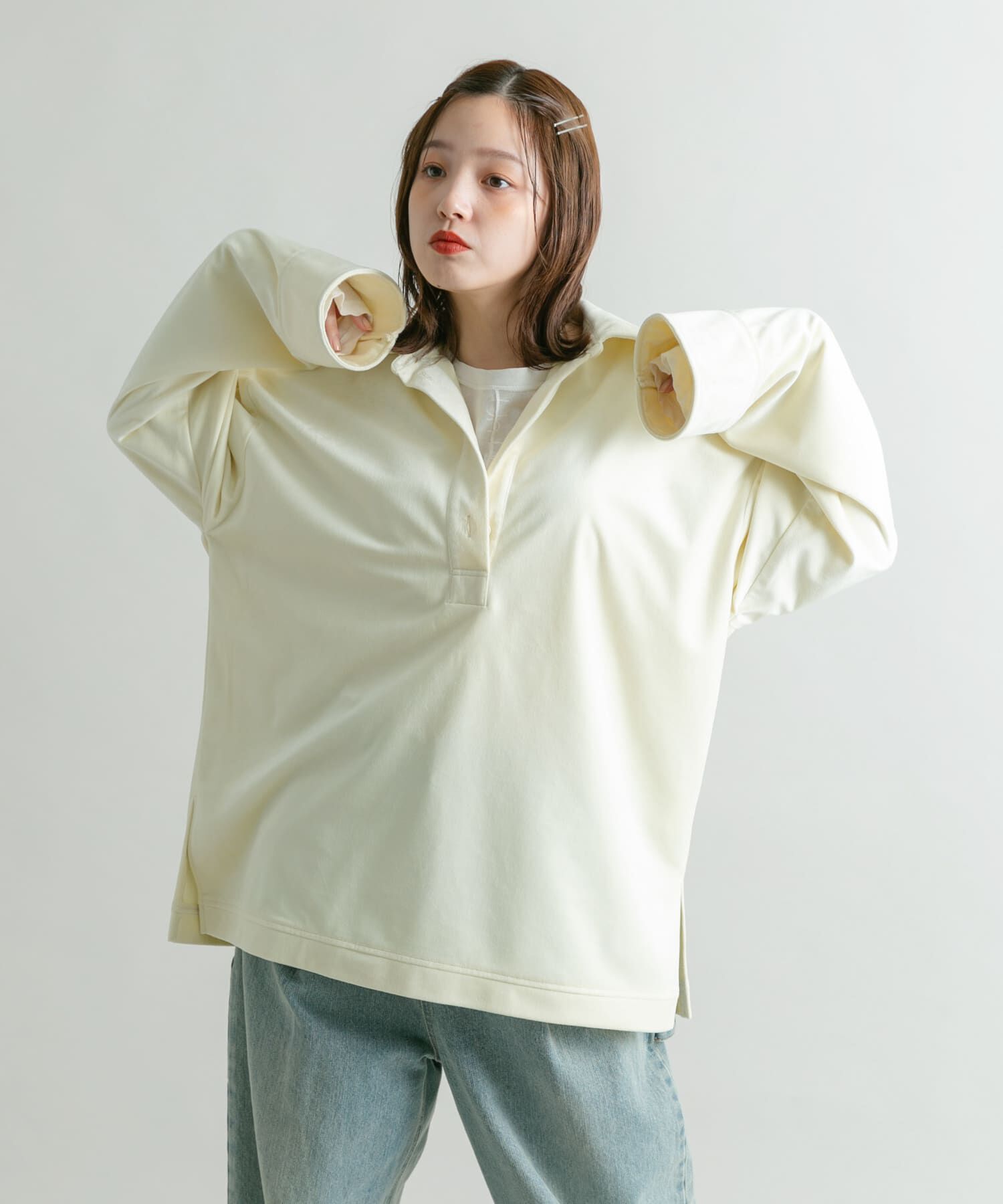  「ベロアBIGシャツ」|シャツ・ブラウス|