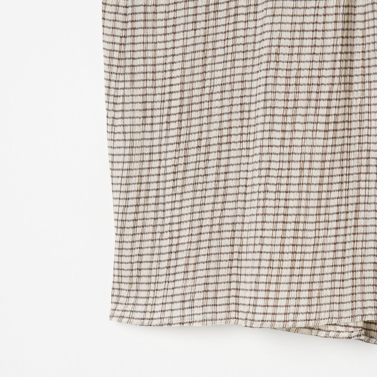 HELIOPOLE「HELIOPOLE CRAPE WINDOWPANE PIPING BL」|シャツ・ブラウス|