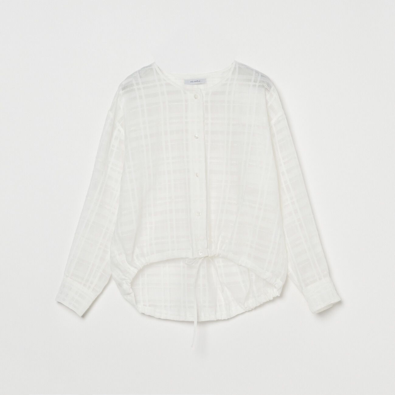 HELIOPOLE「HELIOPOLE CHECK DRAWSTRING SHIRT」|シャツ・ブラウス|ホワイト