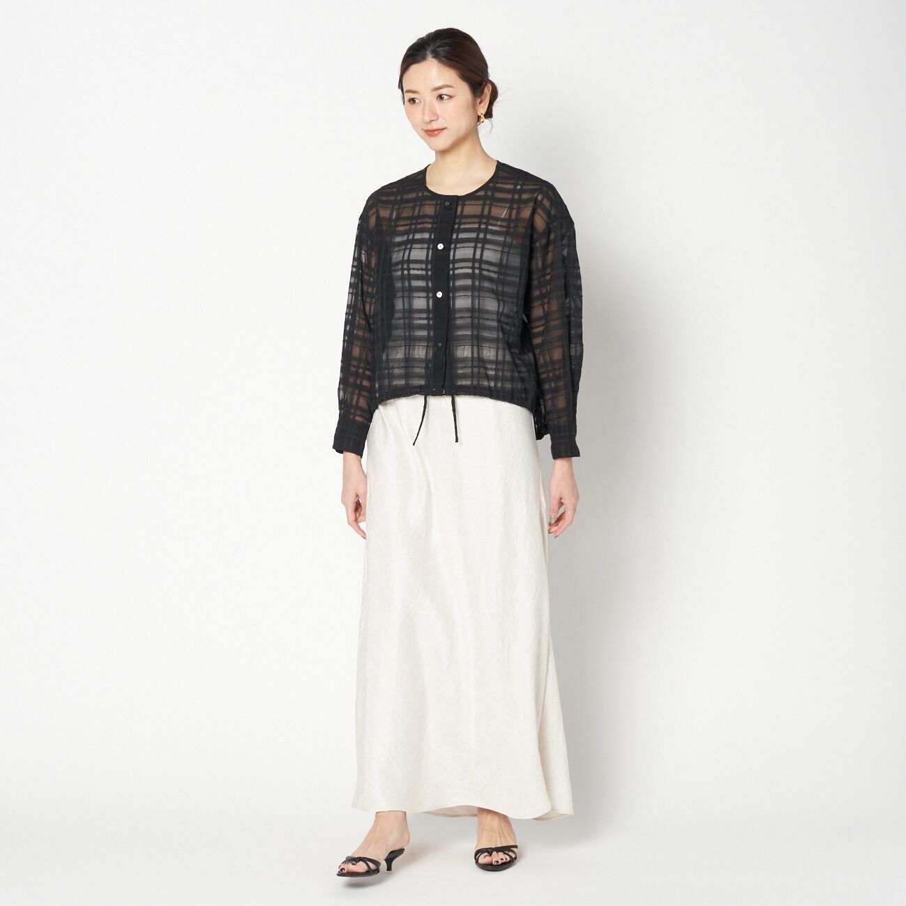 HELIOPOLE「HELIOPOLE CHECK DRAWSTRING SHIRT」|シャツ・ブラウス|