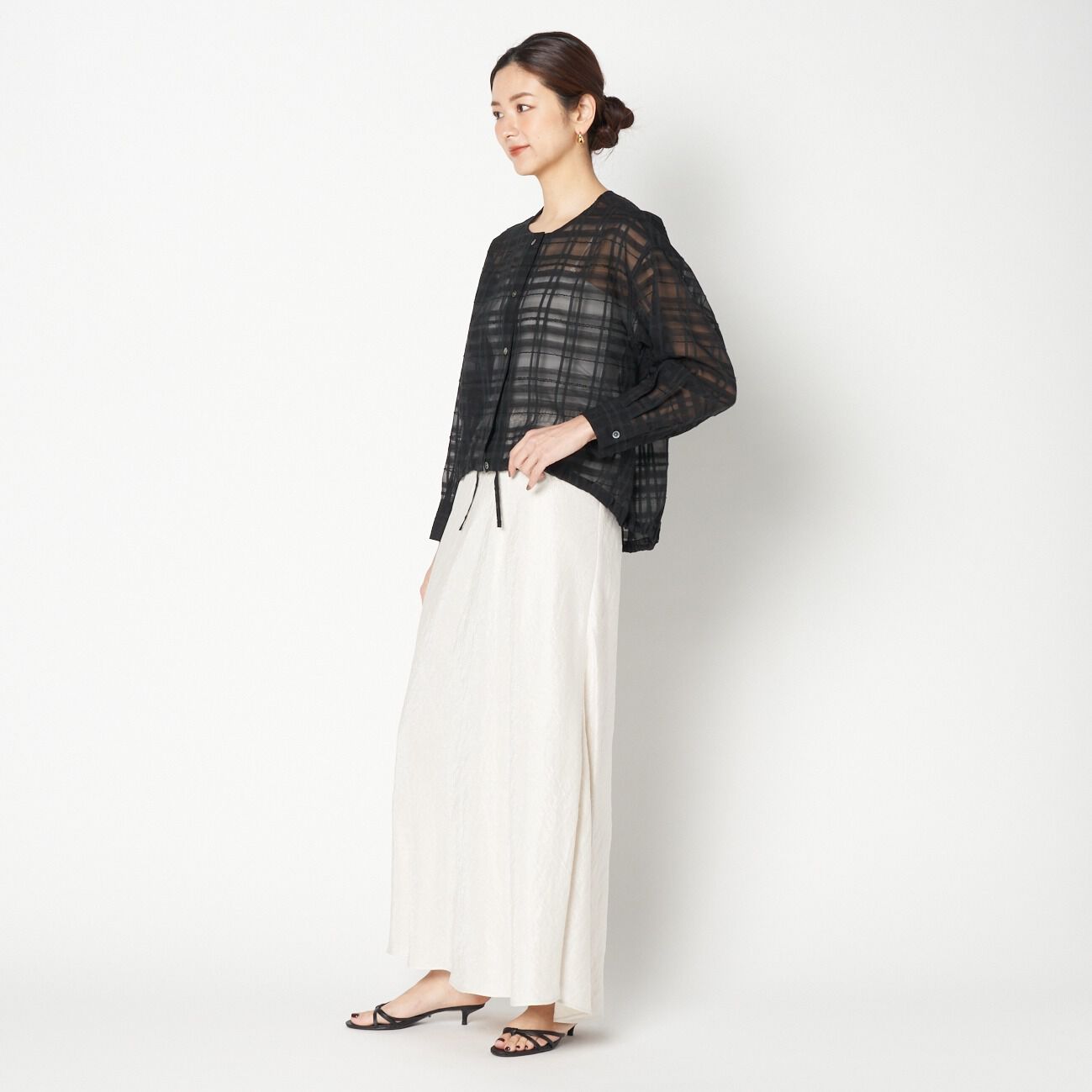 HELIOPOLE「HELIOPOLE CHECK DRAWSTRING SHIRT」|シャツ・ブラウス|