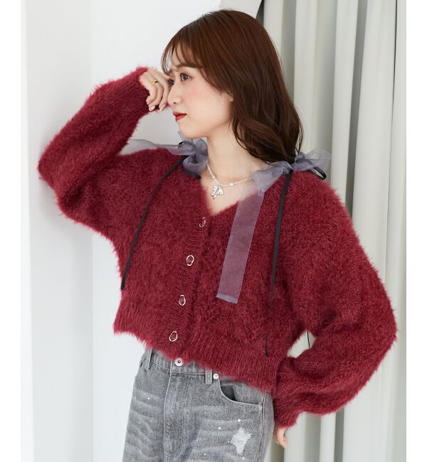  「きらふわレーシーパターンカーデ」|カーディガン|