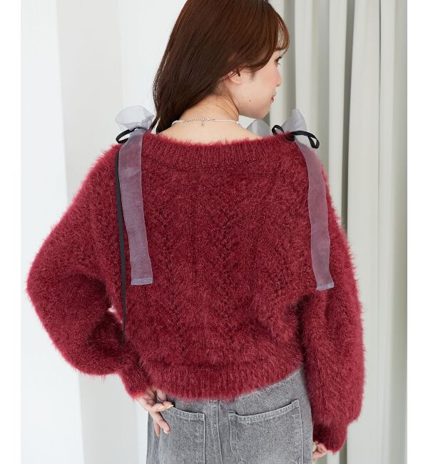  「きらふわレーシーパターンカーデ」|カーディガン|