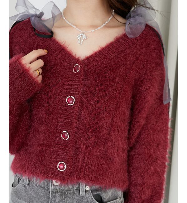  「きらふわレーシーパターンカーデ」|カーディガン|